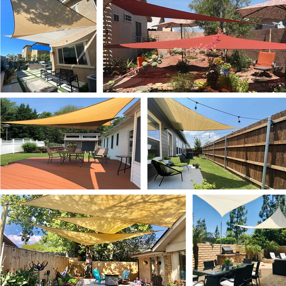 Waterproof Triangle Sun Shade Sail Canopy