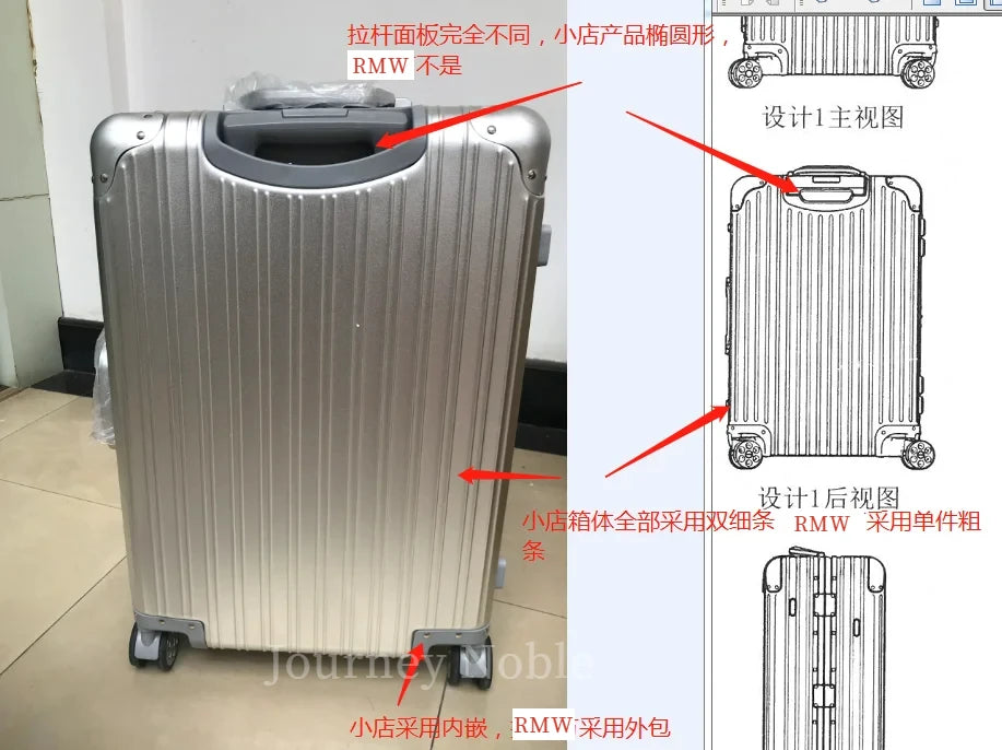 Aluminum-magnesium alloy Travel Suitcase