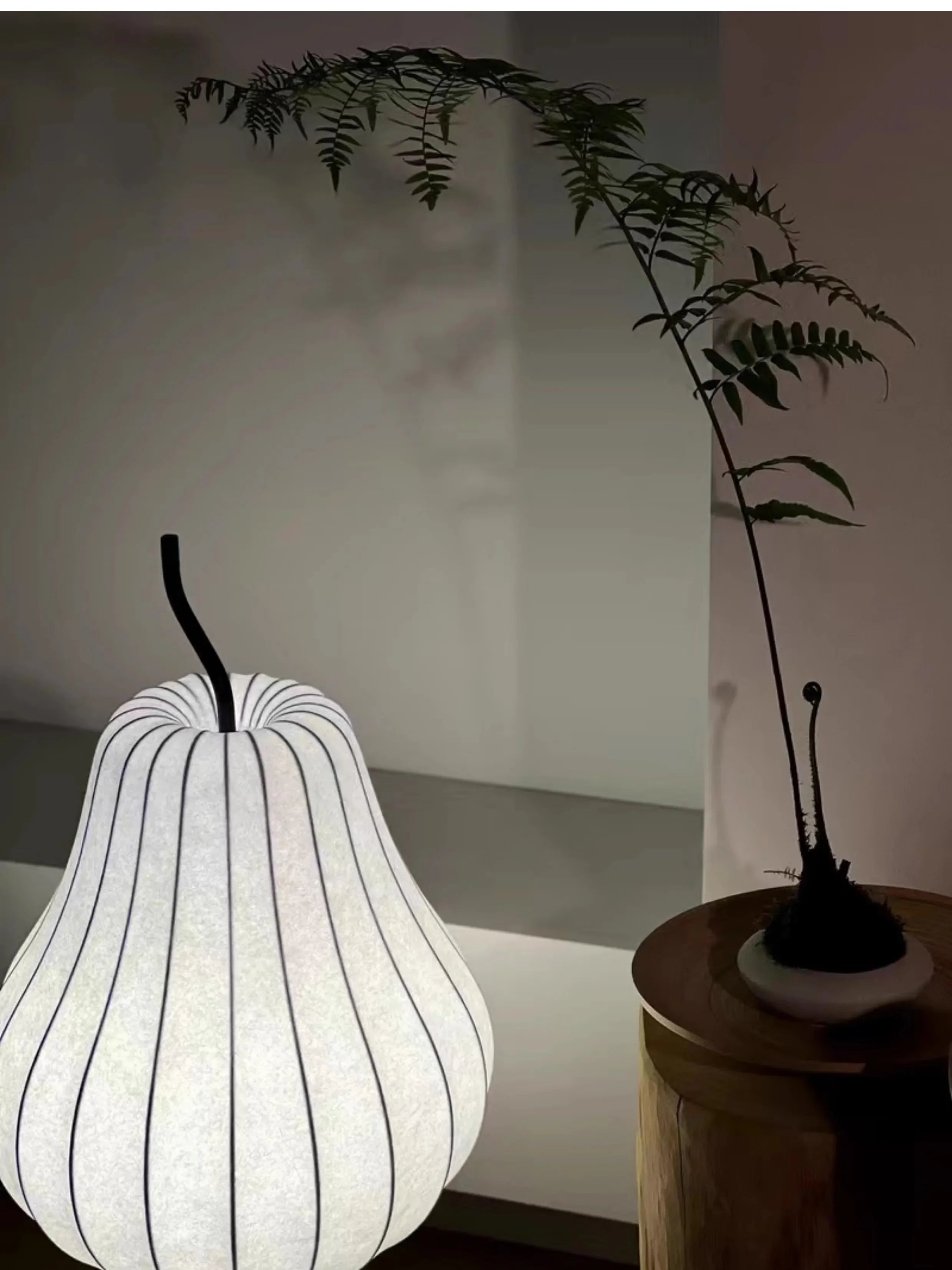 Japanese Style Wabi Sabi Pear Shape Floor Lamp
