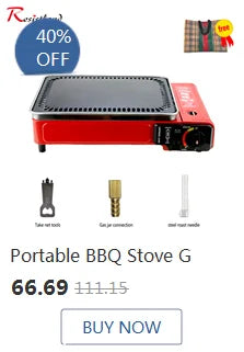 Portable Camping Folding Removable Wood Table Gas Stove
