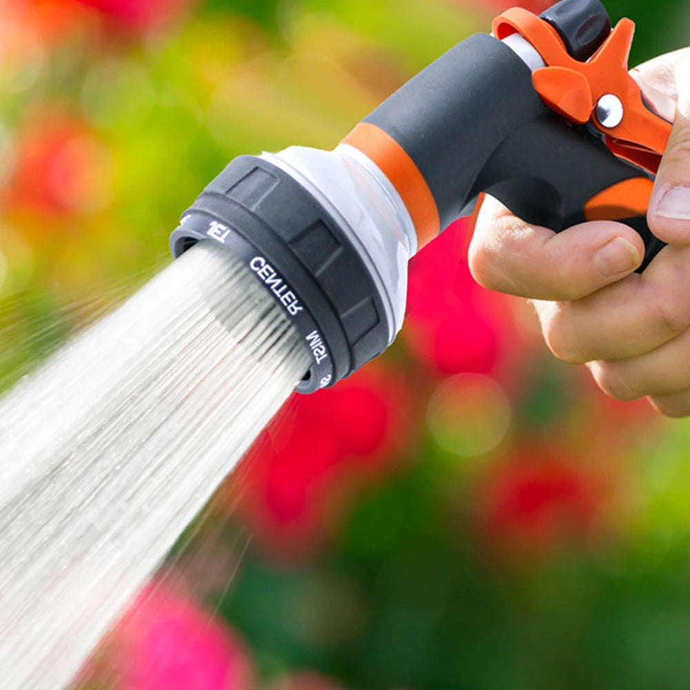 1-2Pc Watering Gun Garden 8 Modes High Pressure Sprayer