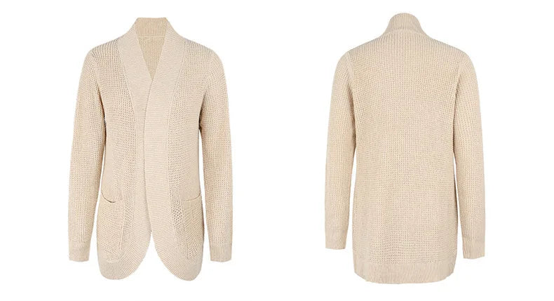 Autumn Long Cardigan Women Jumper Fashion Loose Coat Ladies Knitted Outerwear Ropa Mujer Clothes Woman Sweater Jacket Pull Femme