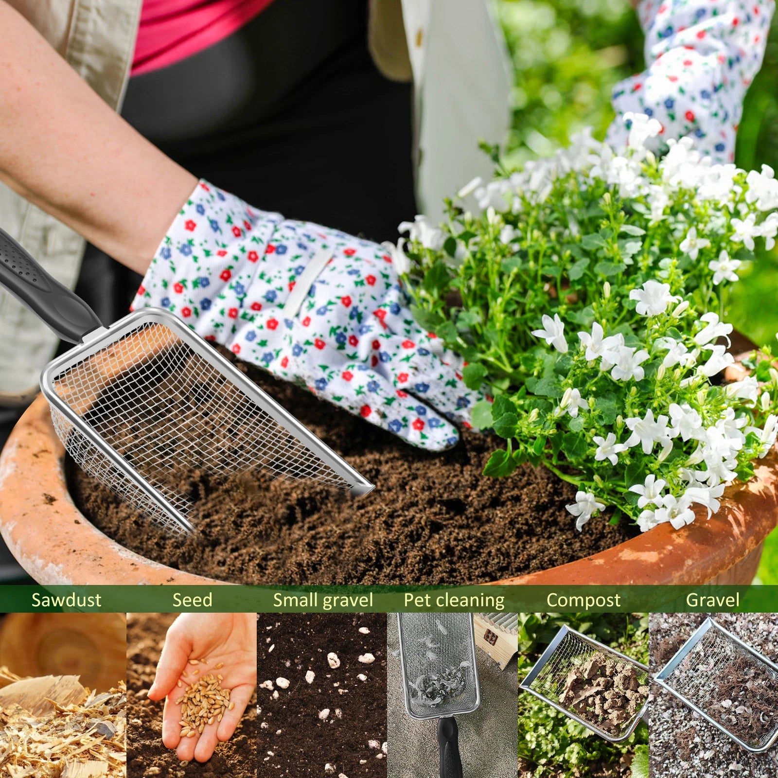3/4Pcs Gardening Soil Sifters