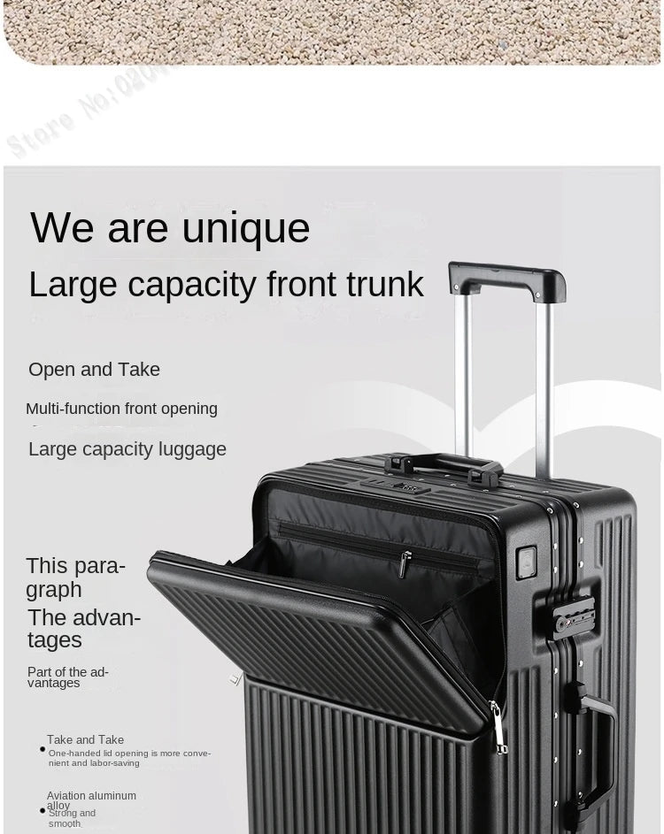 20 inch Aluminum Boarding Box Front Opening Suitcase