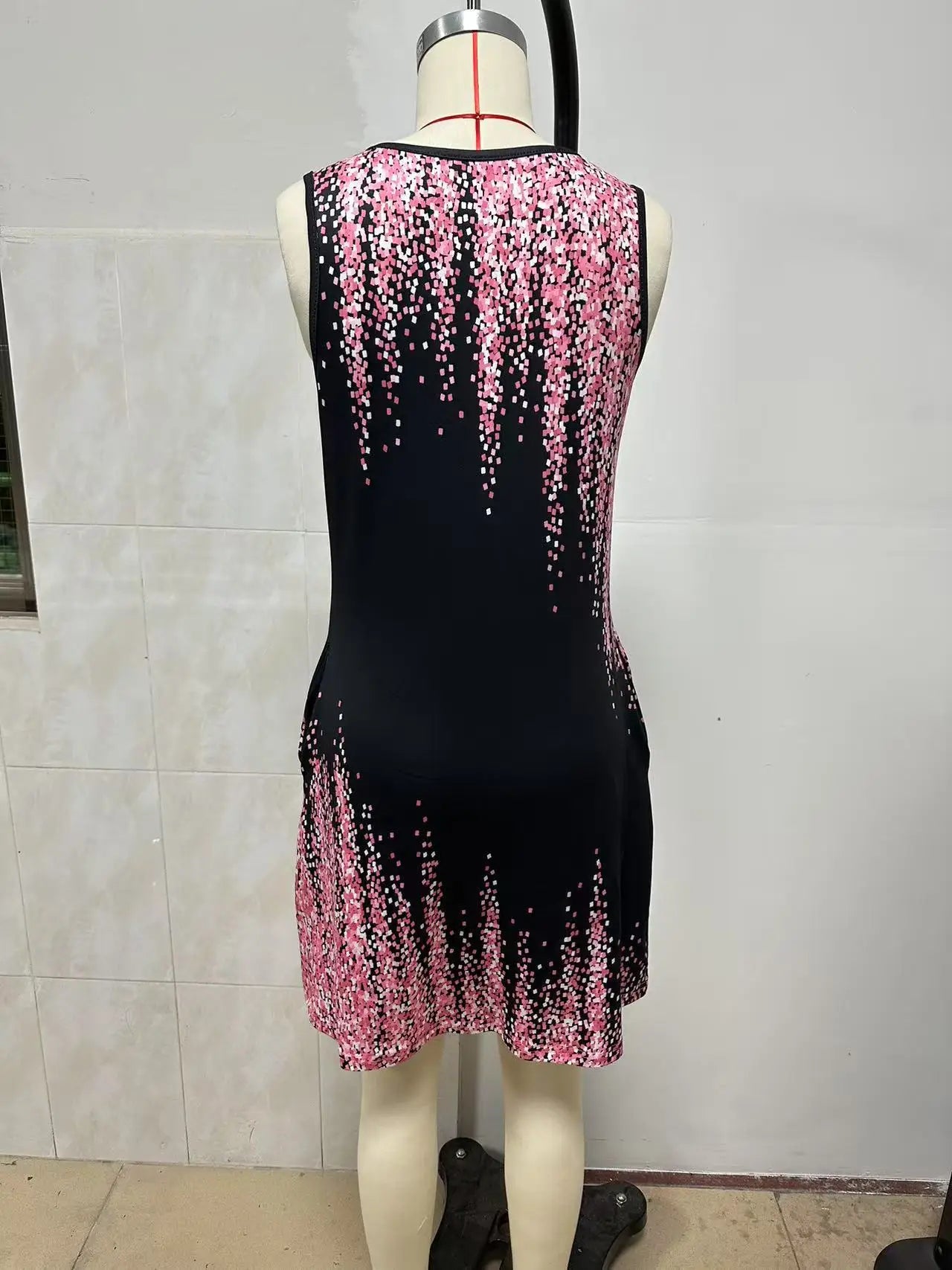New Summer Women's Vest Skirt 3D Printed Gradient Color Butterfly Casual Fashion Vacation Beach Dress for Female