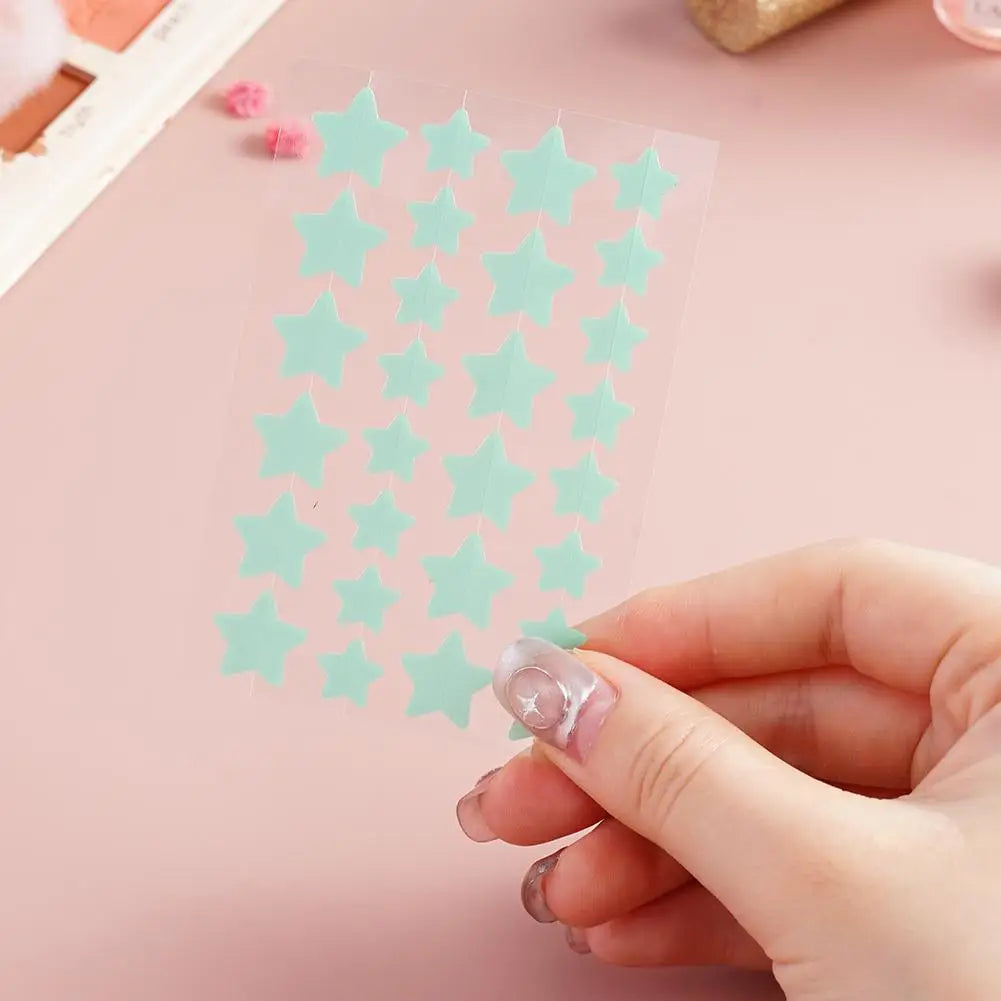 28Pcs Colorful Cute Star Shaped Acne Treatment Sticker