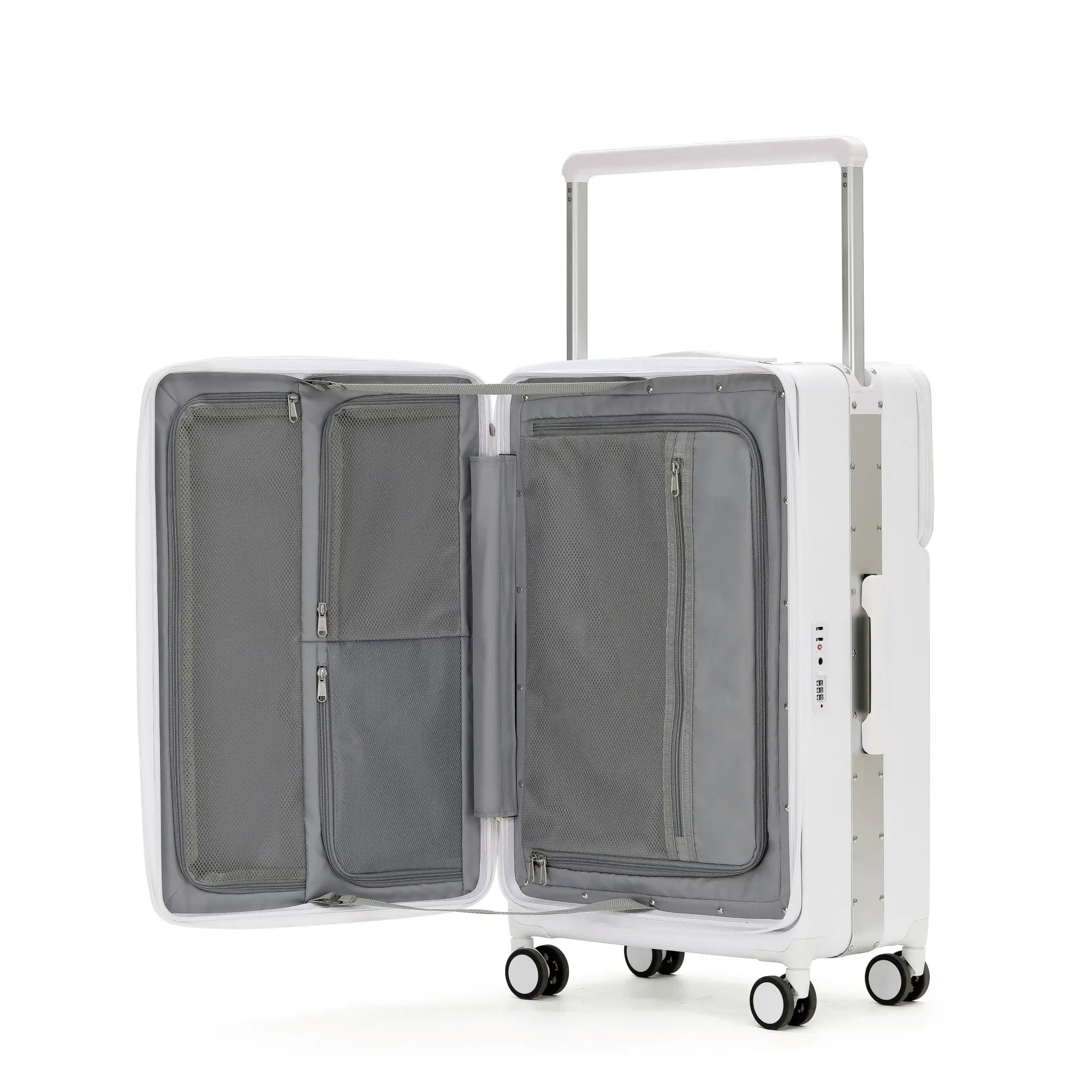 Lock Rapid-Charging Ports Luggage