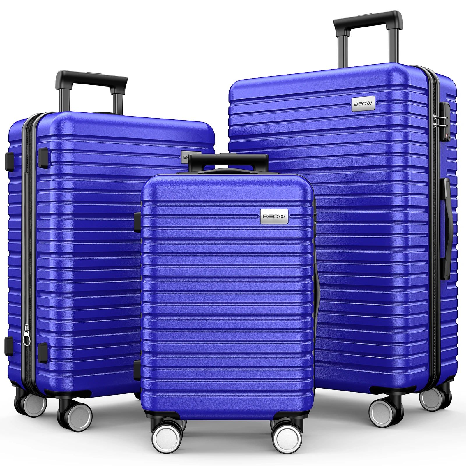 3 Piece 20/24/28 Inch Hardside Lightweight Suitcases