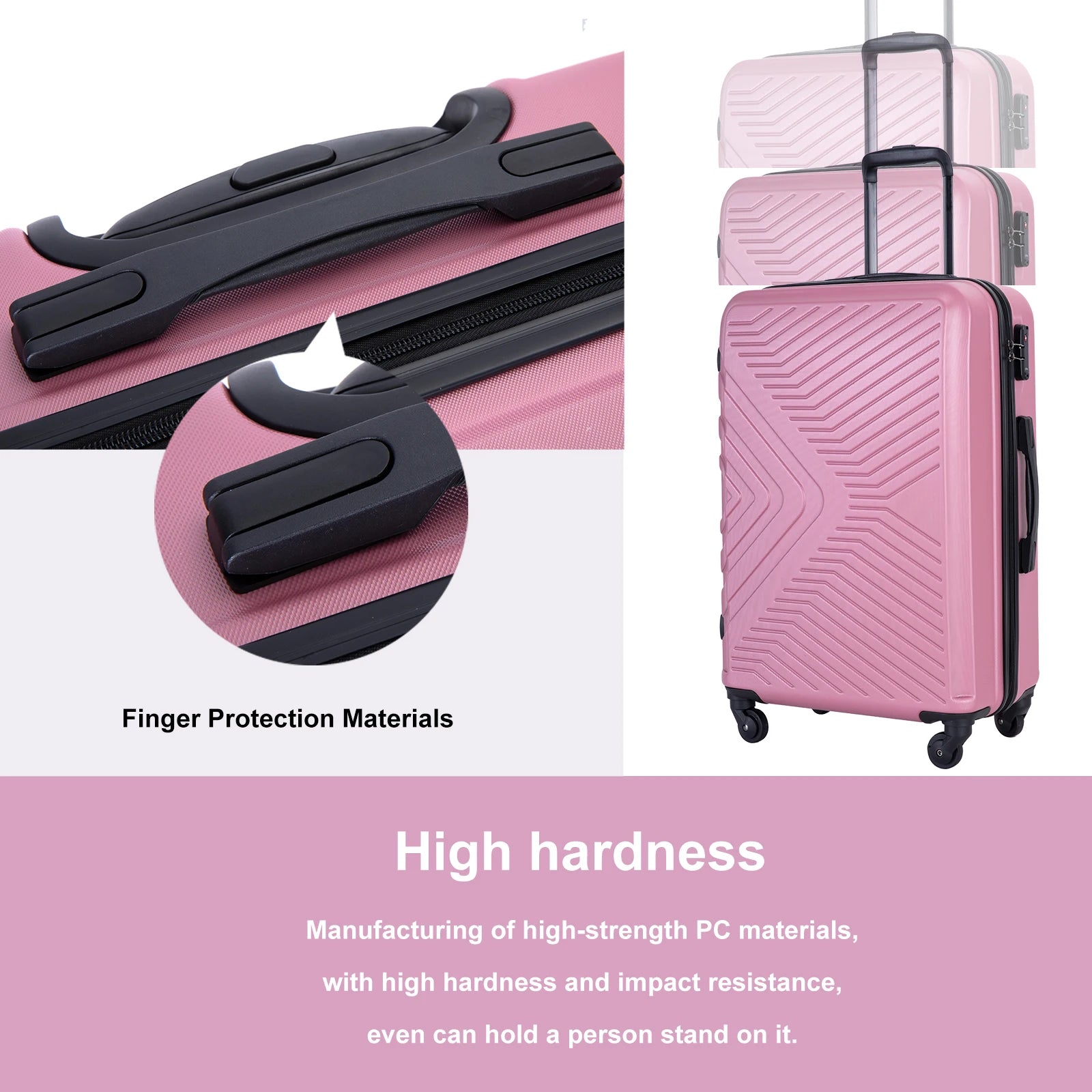 3 Piece Suitcase Set Lock Carry-on (20inch 24inch 28inch)