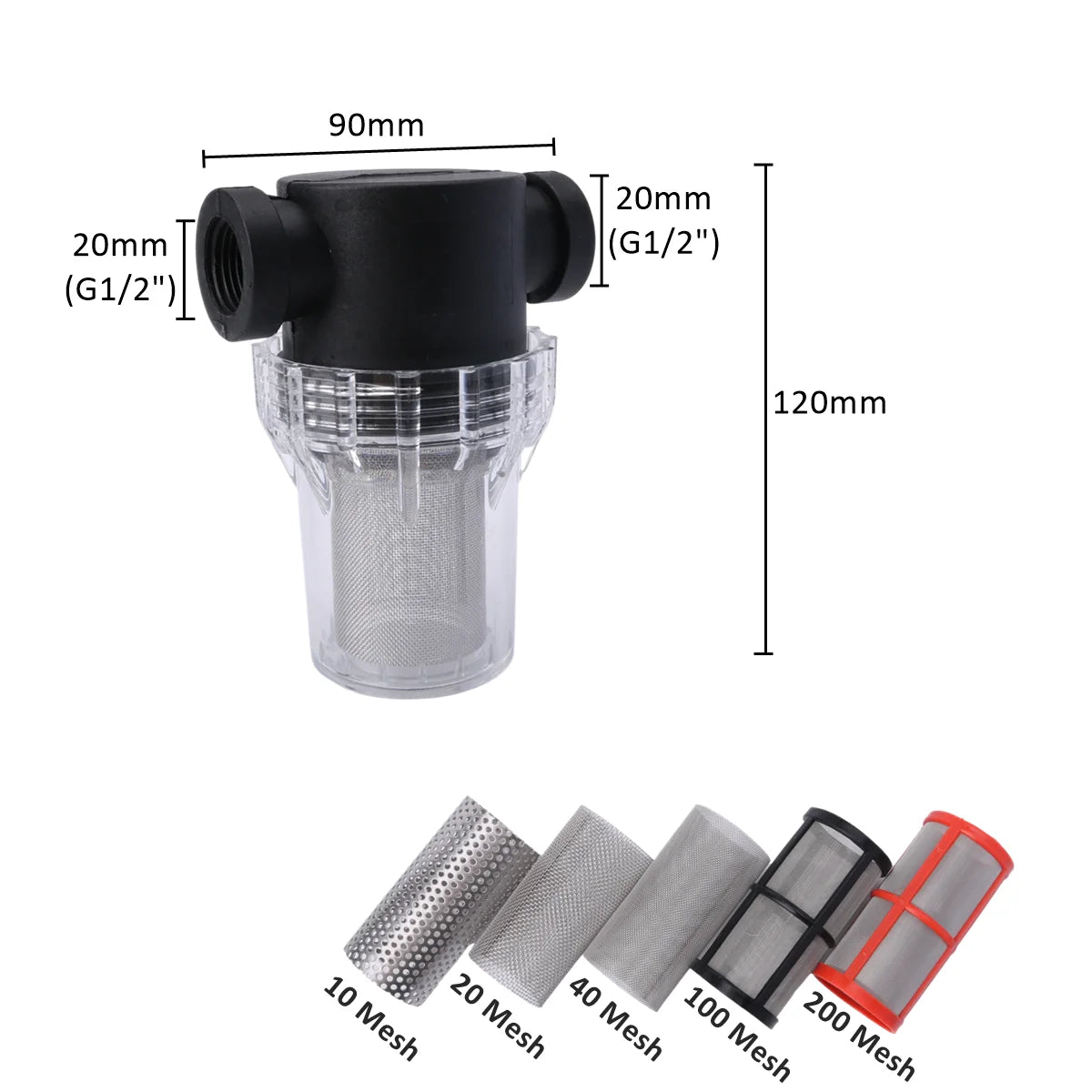 1pc Thread Stainless Steel Water Filter