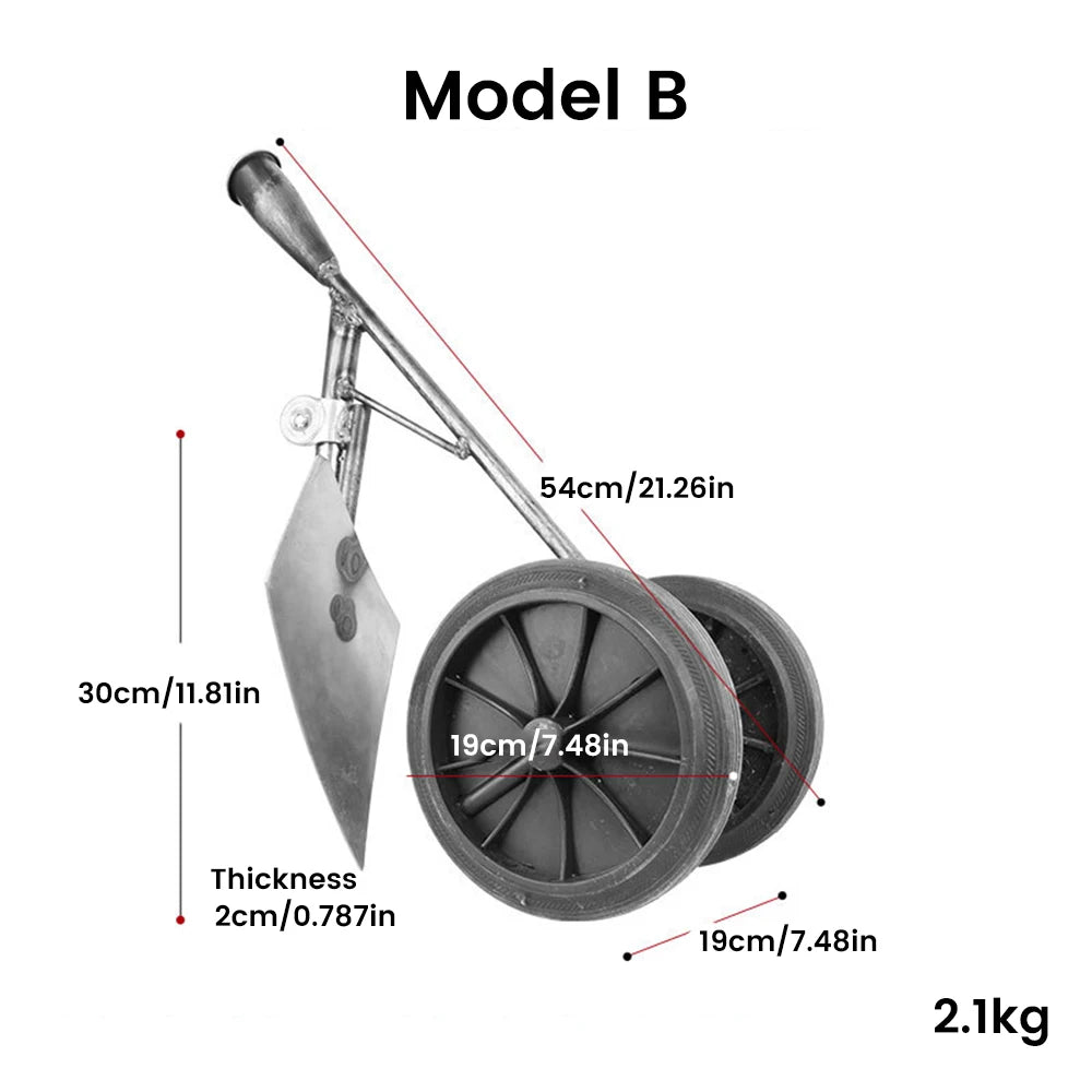 3 in 1 Multifunctional 2Wheels Power-assisted Weeding Scarifying Hoes