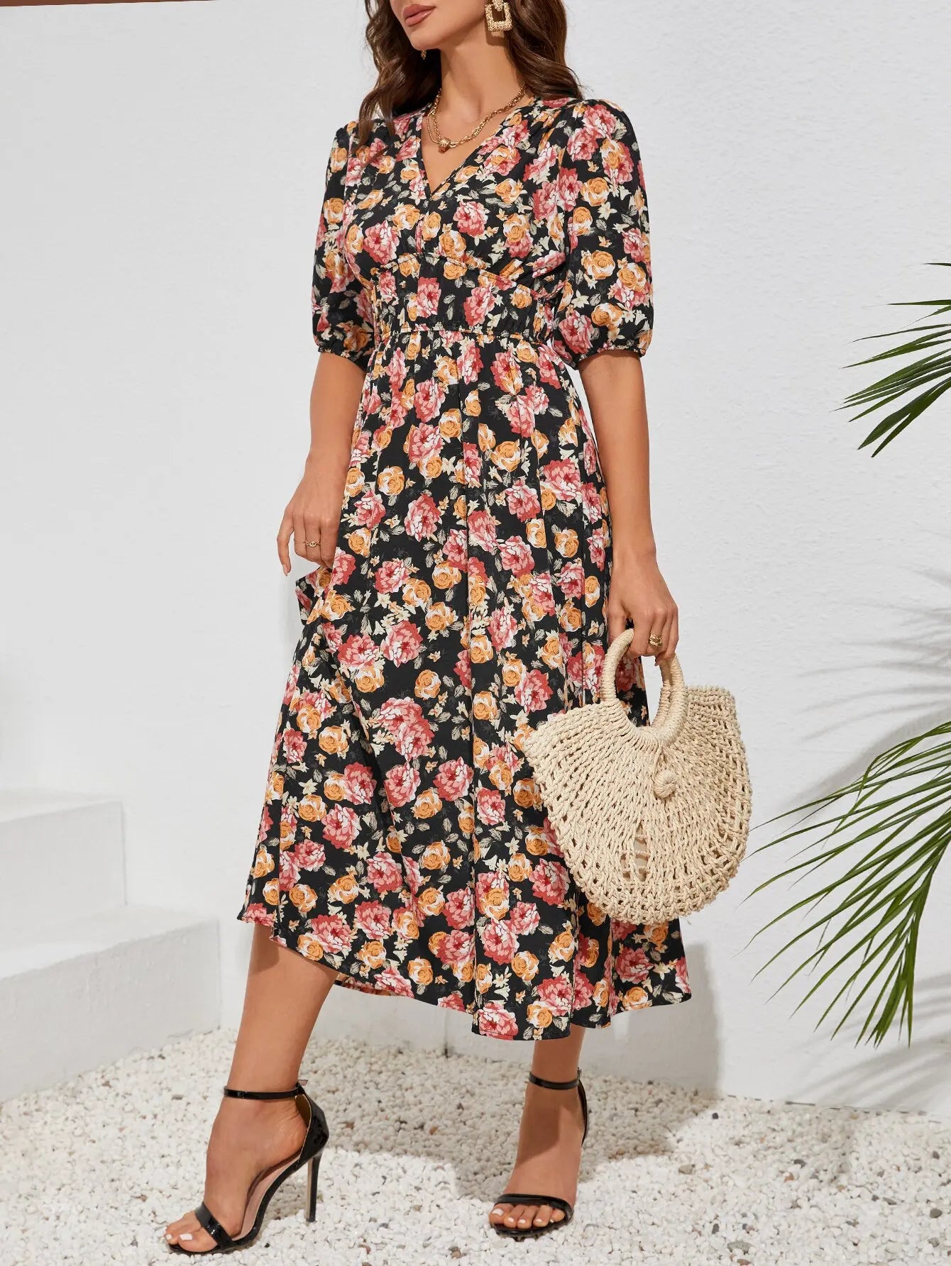 Women's Spring Floral Print Dress