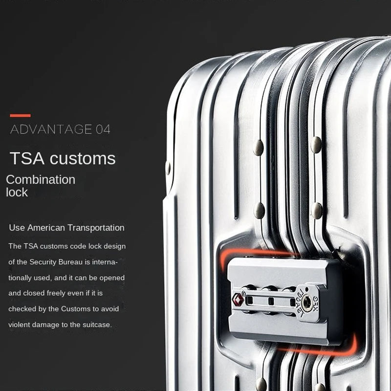 100% Aluminum-magnesium alloy Travel Suitcase