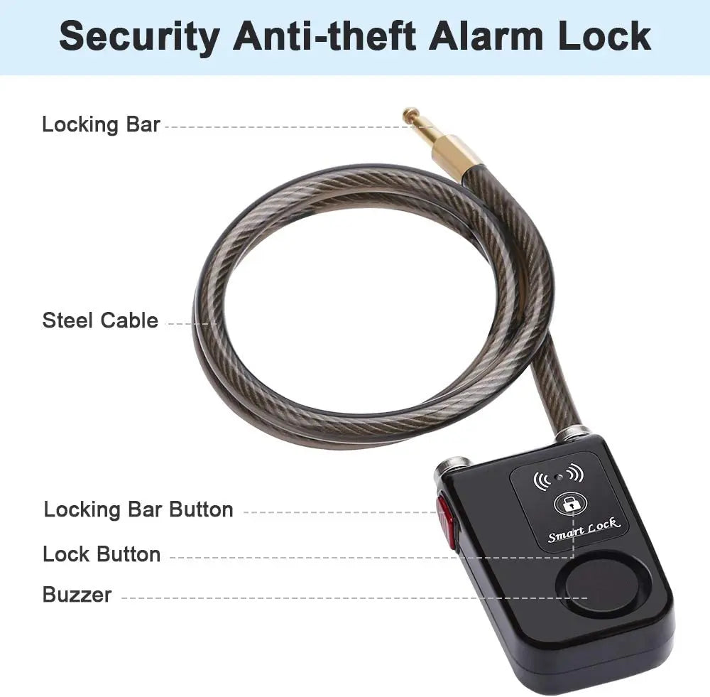 Bluetooth Bike Motorcycle Lock Alarm Security