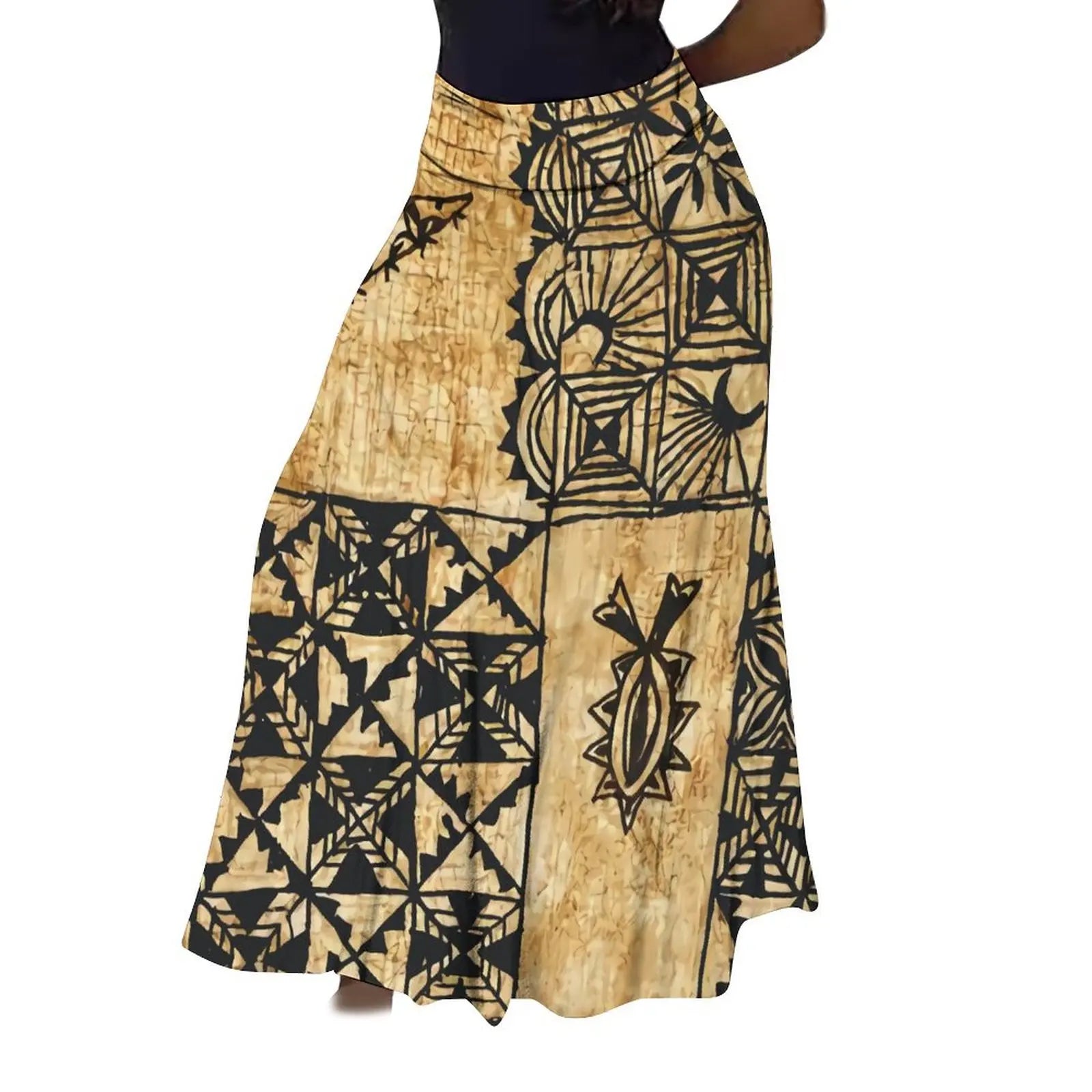 Tribal Peoples Polynesian Custom Couple Banquet Dress Women'S Elegant Dress Men'S Fashion Shirt Samoa Club Women'S Long Dress