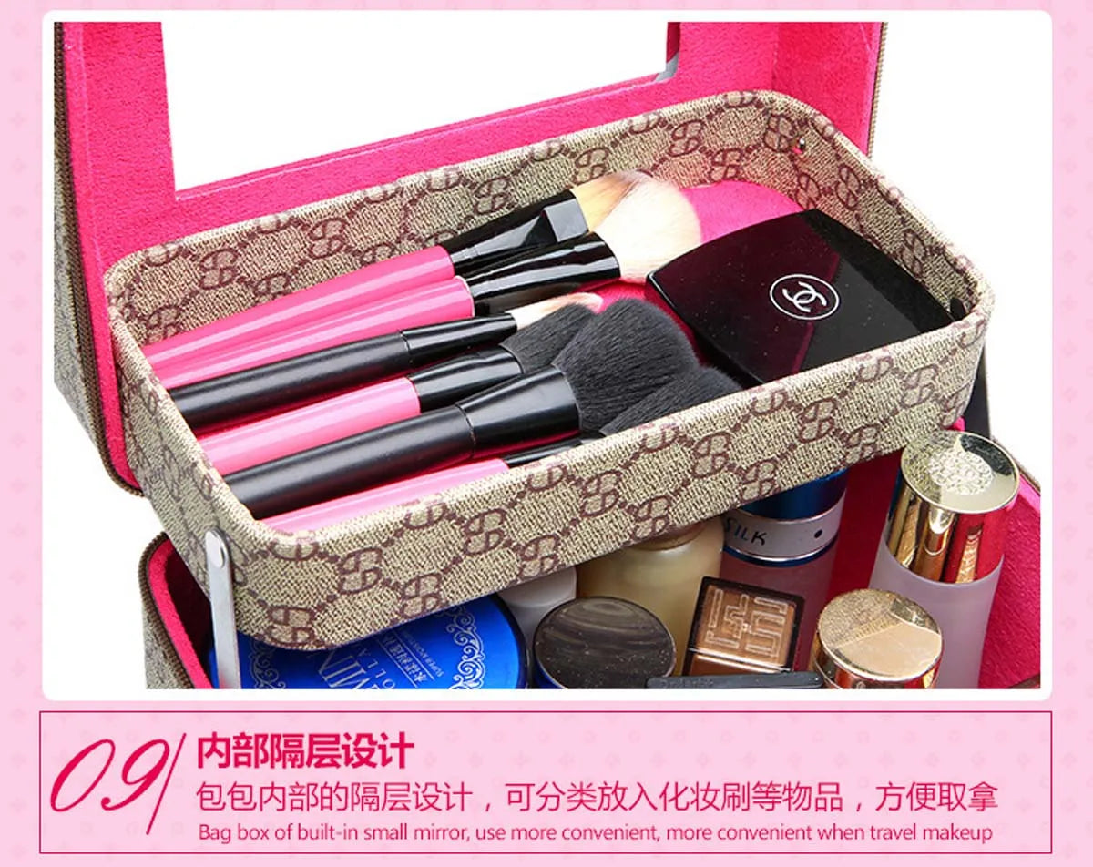 Leather cosmetic case
