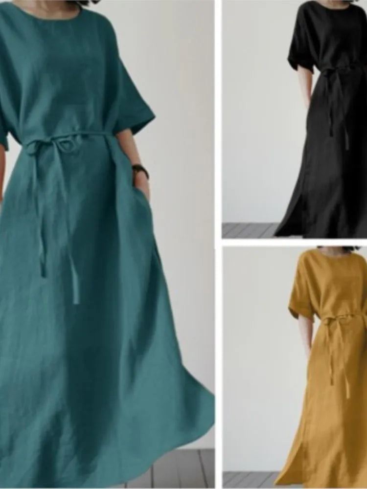 Women's Cotton Linen Dress