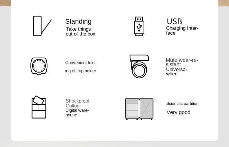 24Inch USB Charging Suitcase
