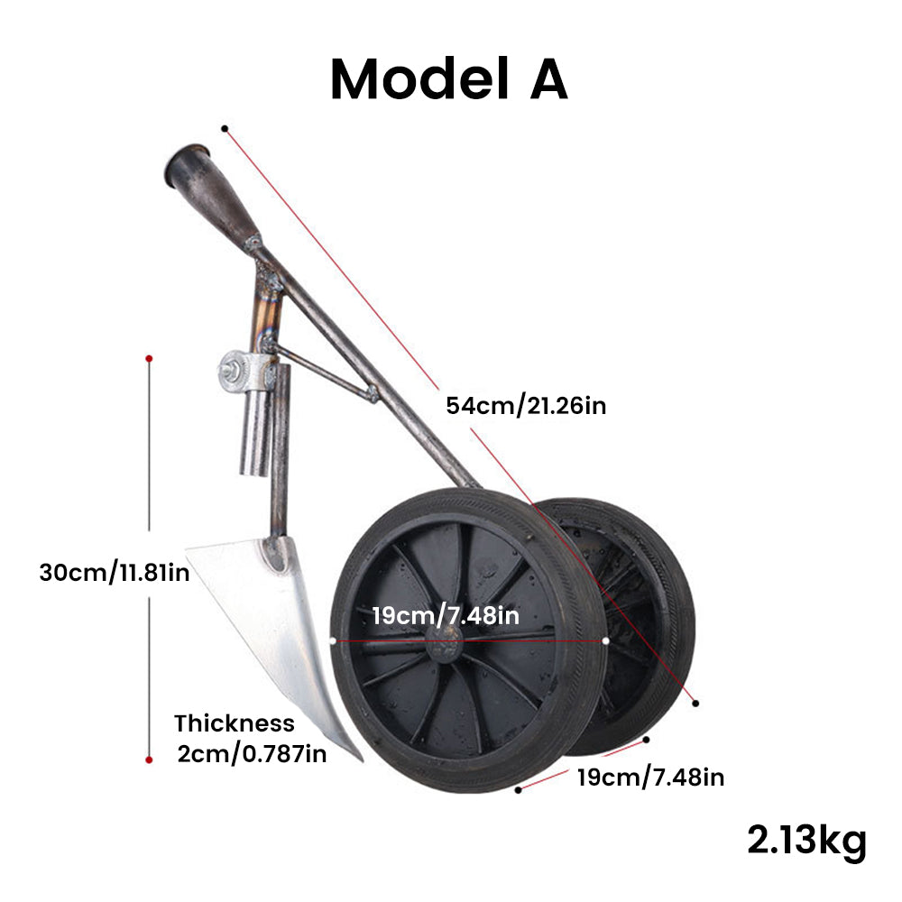 3 in 1 Multifunctional 2Wheels Power-assisted Weeding Scarifying Hoes