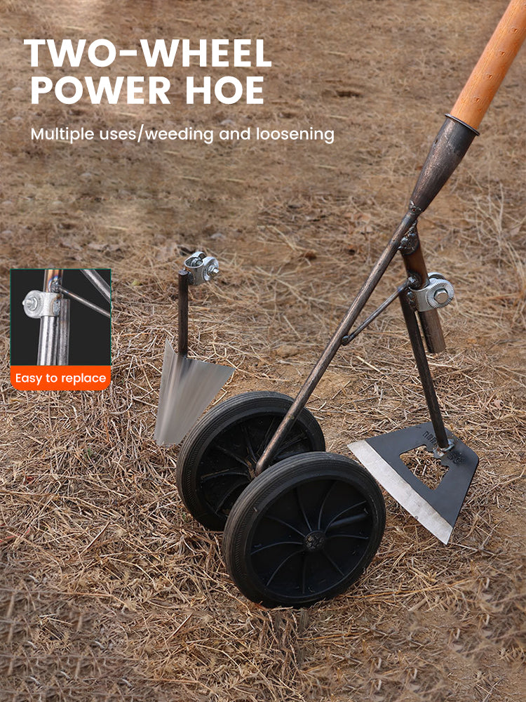 3 in 1 Multifunctional 2Wheels Power-assisted Weeding Scarifying Hoes