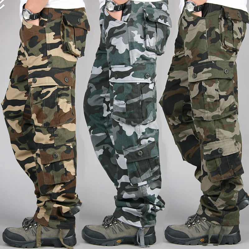 High-Quality Cotton Multi-Pocket Trousers