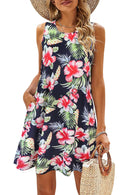 Sleeveless Floral Bohemian Style Dress