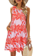 Sleeveless Floral Bohemian Style Dress