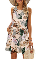 Sleeveless Floral Bohemian Style Dress
