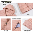 TACVASEN Winter Hooded Puffer Jacket Womens Quilted Warm Coats Casual Windbreaker Waterproof Padded Lightweight Outdoor Outwear