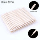 100/50Pcs Orange Wood Nail Sticks