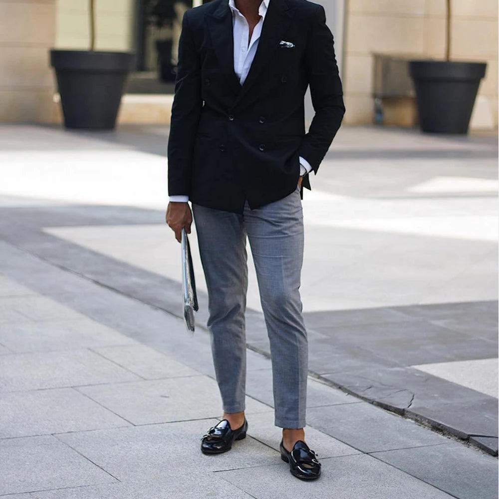 Piergitar 2019 New black Genuine leather men handmade loafers with metal buckle Fashion Party and wedding men dress shoes