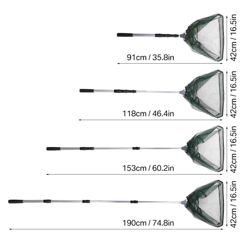 Telescopic Landing Net Folding Fishing Pole
