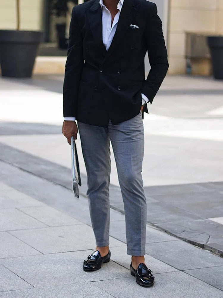 Piergitar 2019 New black Genuine leather men handmade loafers with metal buckle Fashion Party and wedding men dress shoes