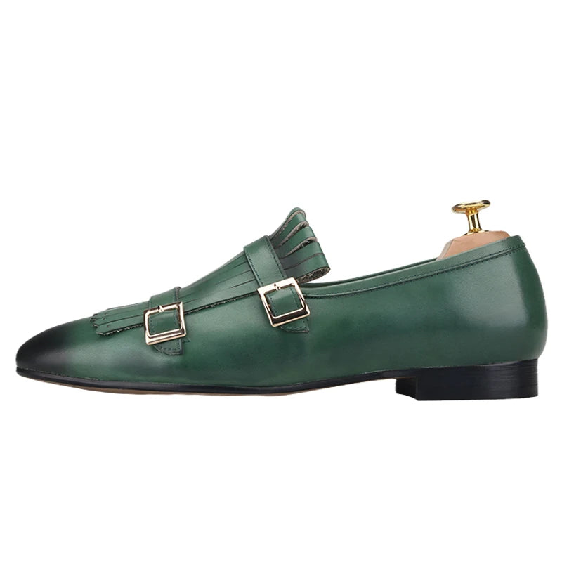 Piergitar 2021 Cow Leather Men's Casual Shoes Handcraft Multicolor Genuine Leather Man Loafers Plus size Male Smoking Slippers
