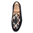 Piergitar 2021 Men Loafers Velvet Stitching Knit Man's Casual Shoes Handmade Tassel Male Smoking Slippers Man Flats Plus Size