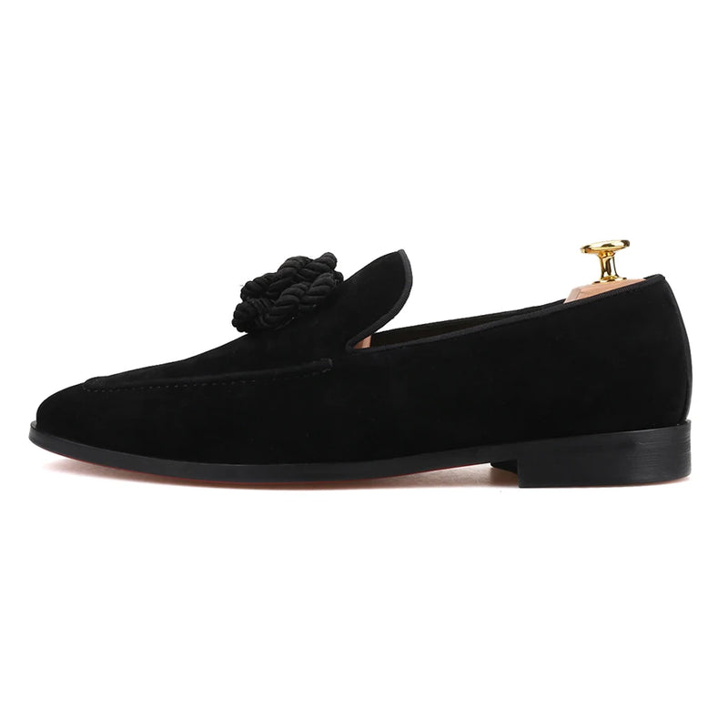 Piergitar 2019 Handmade Flower decoration Men Velvet Shoes Party and Wedding Men Loafers Men's casual shoes Plus size