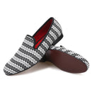 Piergitar 2019 new Summer style wave stripe men hemp shoes British style handmade men smoking slippers men's casual flats