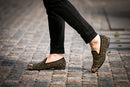 Piergitar gold metal toe and crystal men loafers handmade men's leather smoking slippers party and wedding men dress shoes