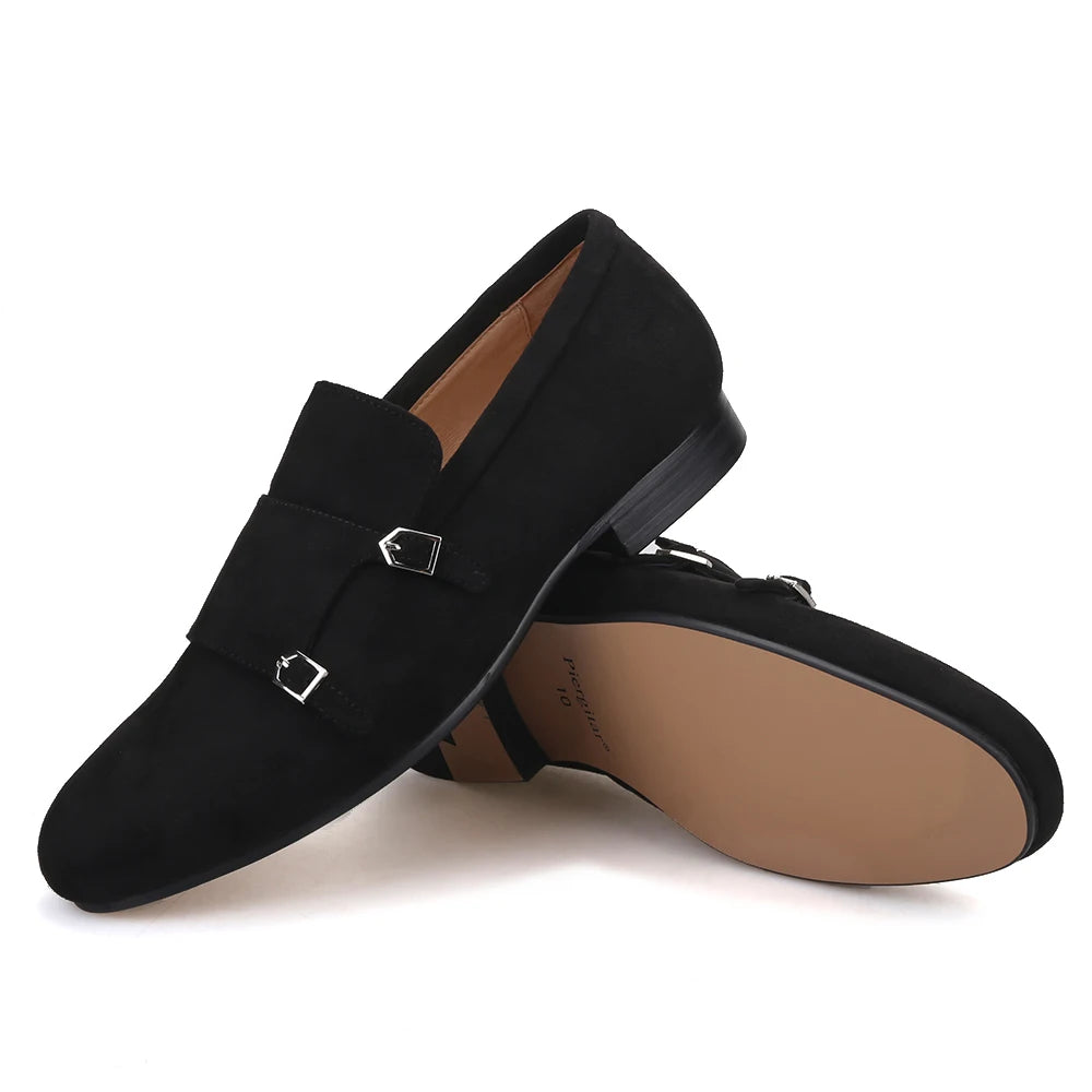 Piergitar 2020 men velvet shoe with velvet Hasp Party and Banquet men casual shoes British style men fashion loafers Plus size