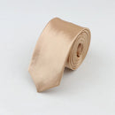 Tie for Men Solid Color Slim Necktie Polyester Narrow Cravat Blue Purple Gold Pink Formal Ties Fashion Daily Shirt Accessory