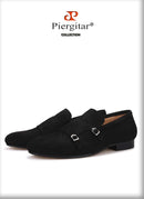 Piergitar 2020 men velvet shoe with velvet Hasp Party and Banquet men casual shoes British style men fashion loafers Plus size