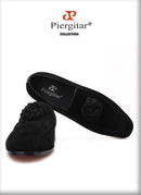Piergitar 2019 Handmade Flower decoration Men Velvet Shoes Party and Wedding Men Loafers Men's casual shoes Plus size