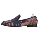 Piergitar 2021 American Flag Print  Men's Loafer Slippers For Party And Banquet Red Outsole Men's Casual Shoes Plus Size