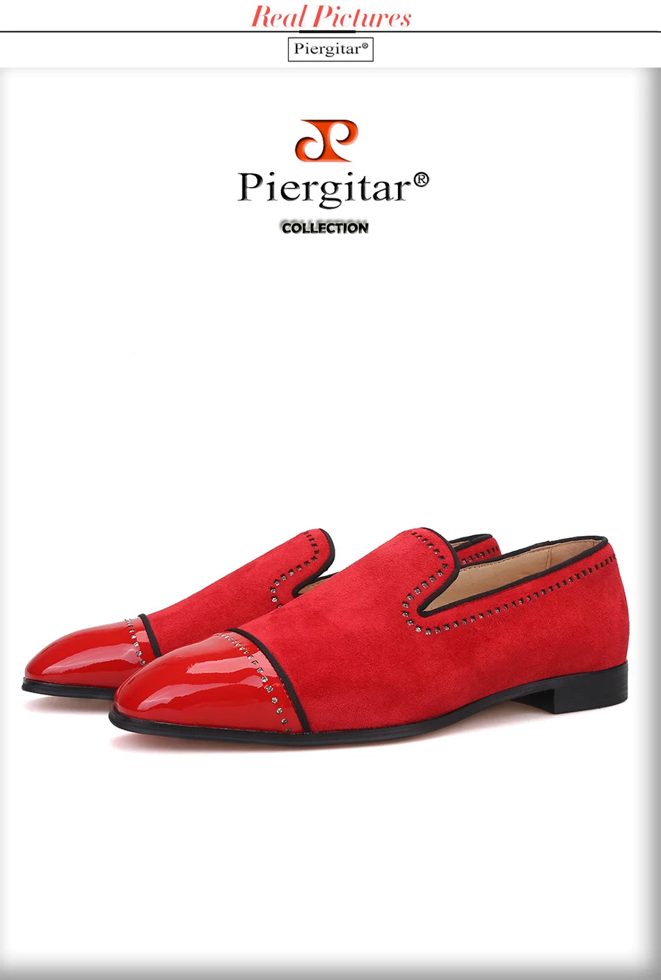 Piergitar 2019 handmade black suede leather men loafers rhinestone men casual shoes Fashion Party and wedding men dress shoes