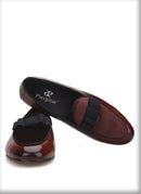 Summer Style Brown Calfskin Loafers for Wedding Moccasins Men Smoking Slippers Plus size