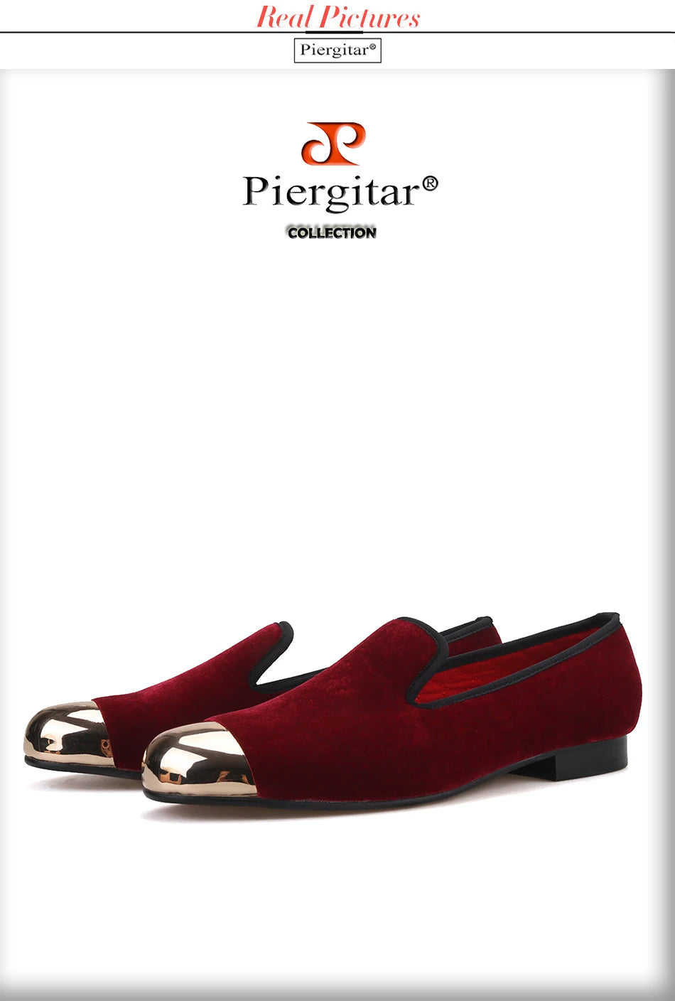 PIERGITAR 2020 Handmade Men velvet Shoes New Metal toe Black colors smoking slipper male prom and banquet loafers