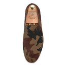Piergitar 2019 Handmade Camouflage men's classic loafers Horsehair Fashion Party and Banquet men's casual shoes smoking slipper