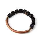 Cubic Black Obsidian Bracelet