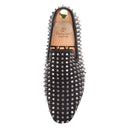 Piergitar  new arrival Handmade men velvet shoes with silver rivets Fashion party and wedding men loafers male's flats