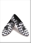 Mix color plaid pattern men's velvet shoes with black leather tassels for wedding and party men's dress shoes